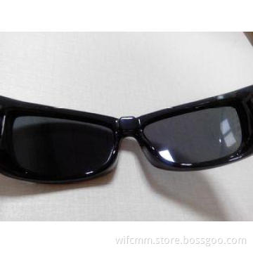Large Black Frame Video Camera Eyewear With Stereo Bluetoot